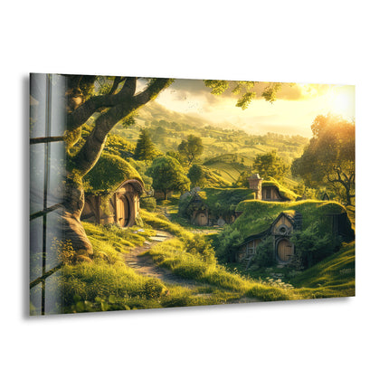 Hobbit Houses Modern Glass Wall Decor