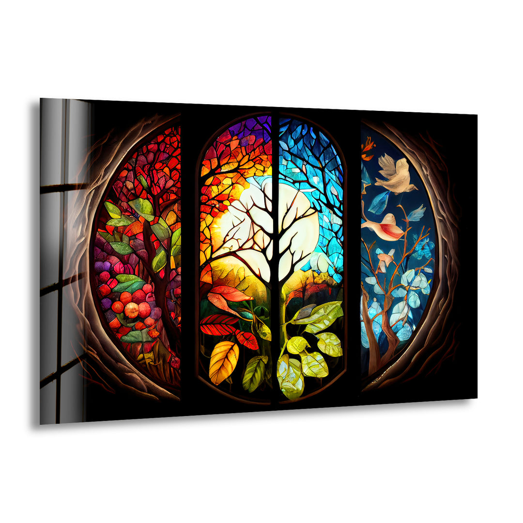 Luminous Stained Glass Wall Art glass art painting, glass art for the Wall