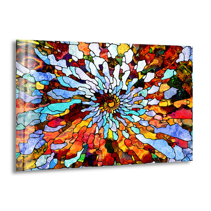 Colorful Stained Design Glass Wall Art