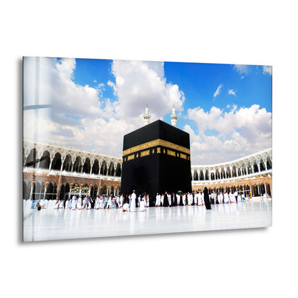Holy Kaaba In Mecca Tempered Glass Wall Art Designs