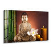 Buddha with Flower Wall Art on Glass