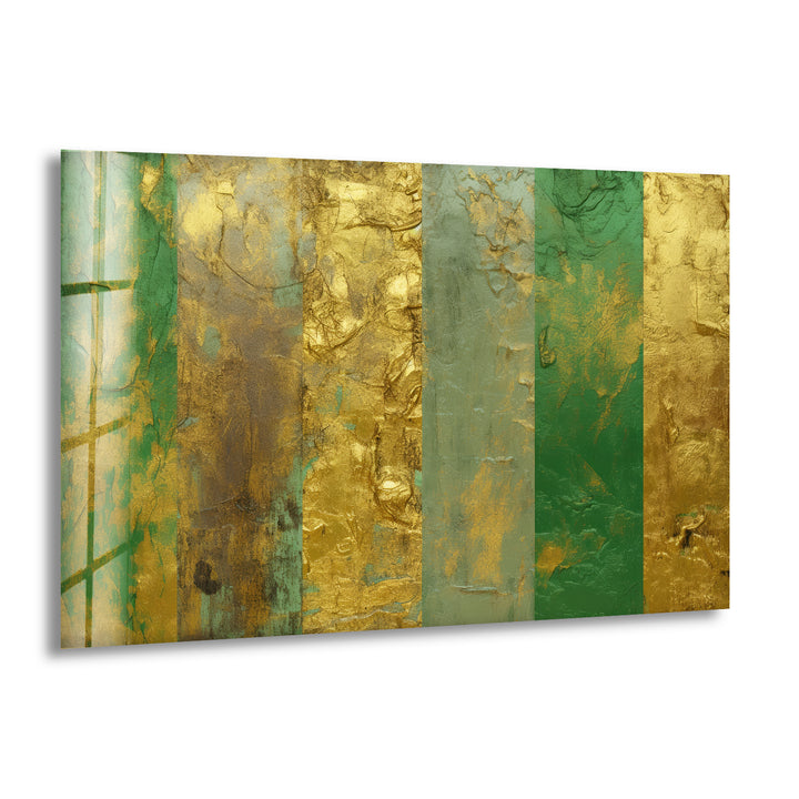 Grunge with Gold Backgrounds Glass Wall Art