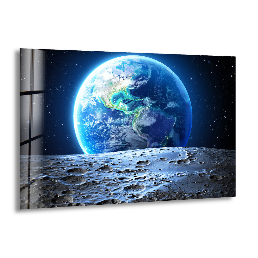 Earth From Space Glass Wall Art large glass photo prints, glass wall photos