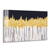 Black and Golden Abstract Glass Wall Art