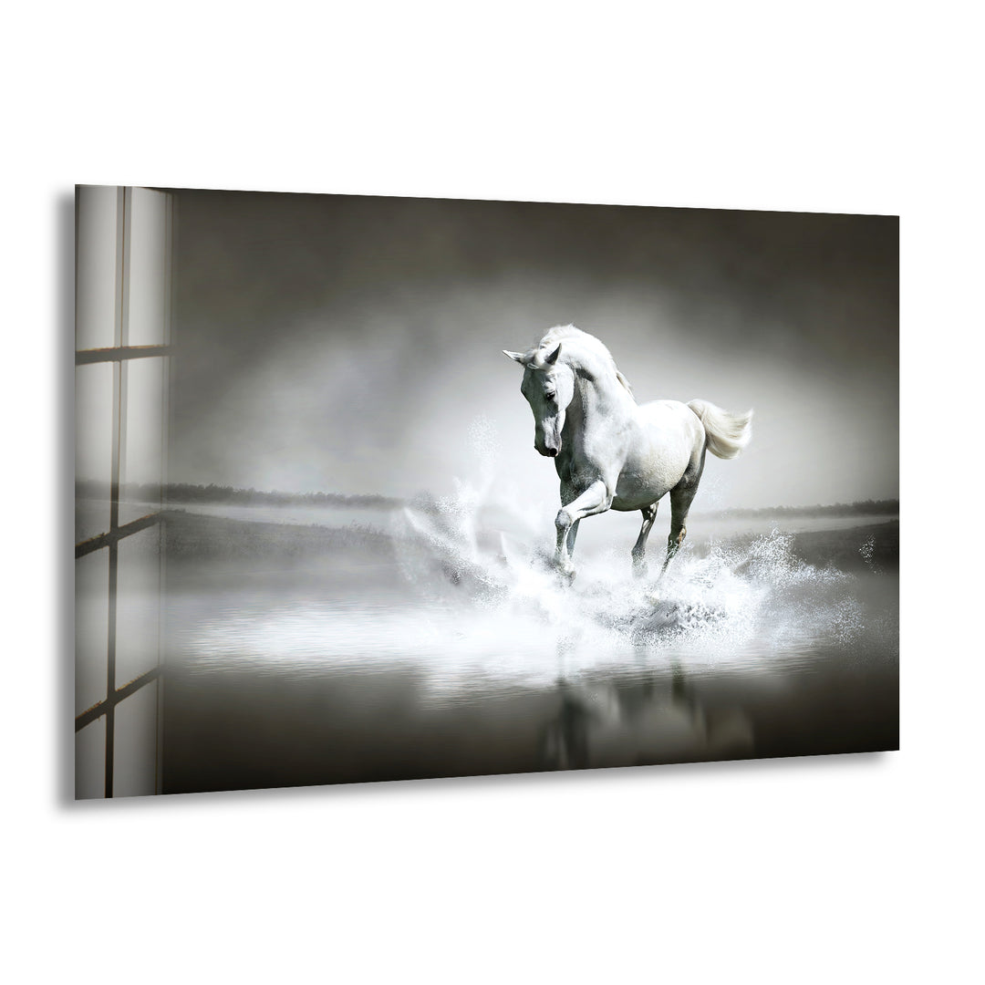 Graceful Horse Glass Wall Art Glass Printing Wall Art, Print photos on glass