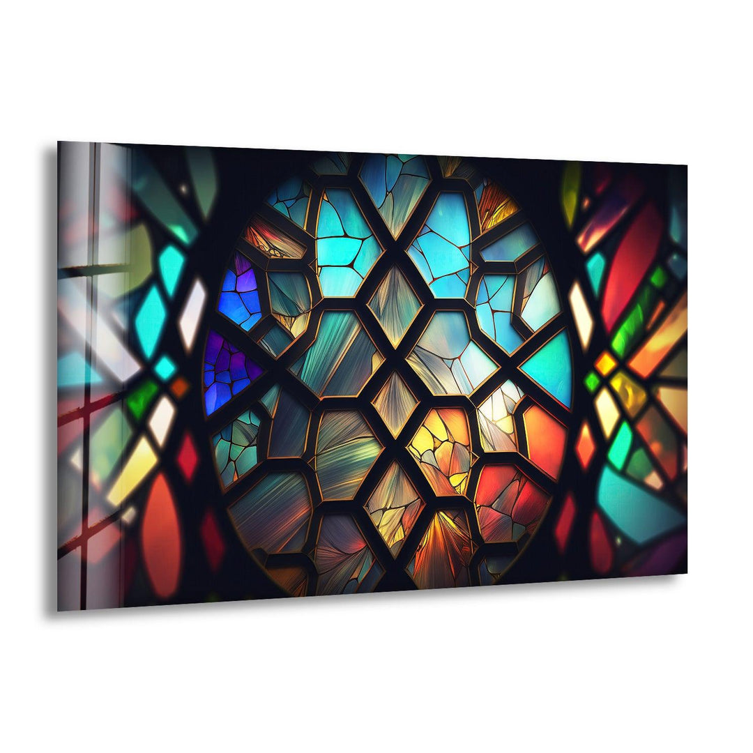 Stained Brightly Colored Glass Wall Art custom glass pictures, glass art prints