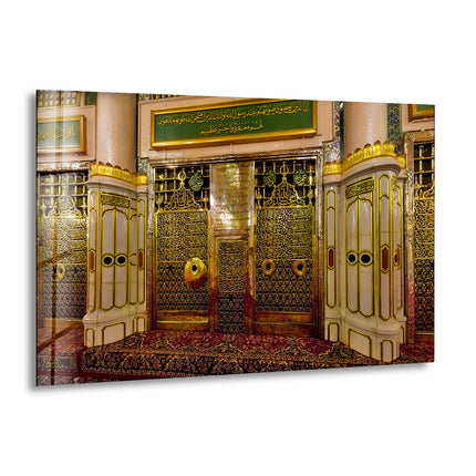 Masjid and Nabawi Islamic Glass Picture Prints | Modern Wall Art