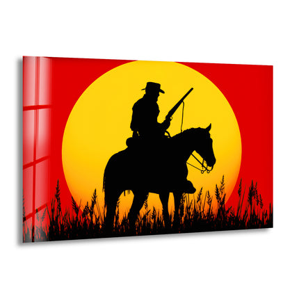 Red Dead Redemption Glass Wall Art stained glass wall art, stained glass wall decor
