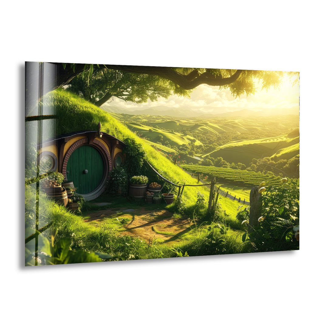 The Hobbit of The Shire Glass Panels Art