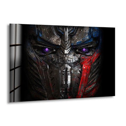 Transformers Optimus Prime Face Glass Wall Art