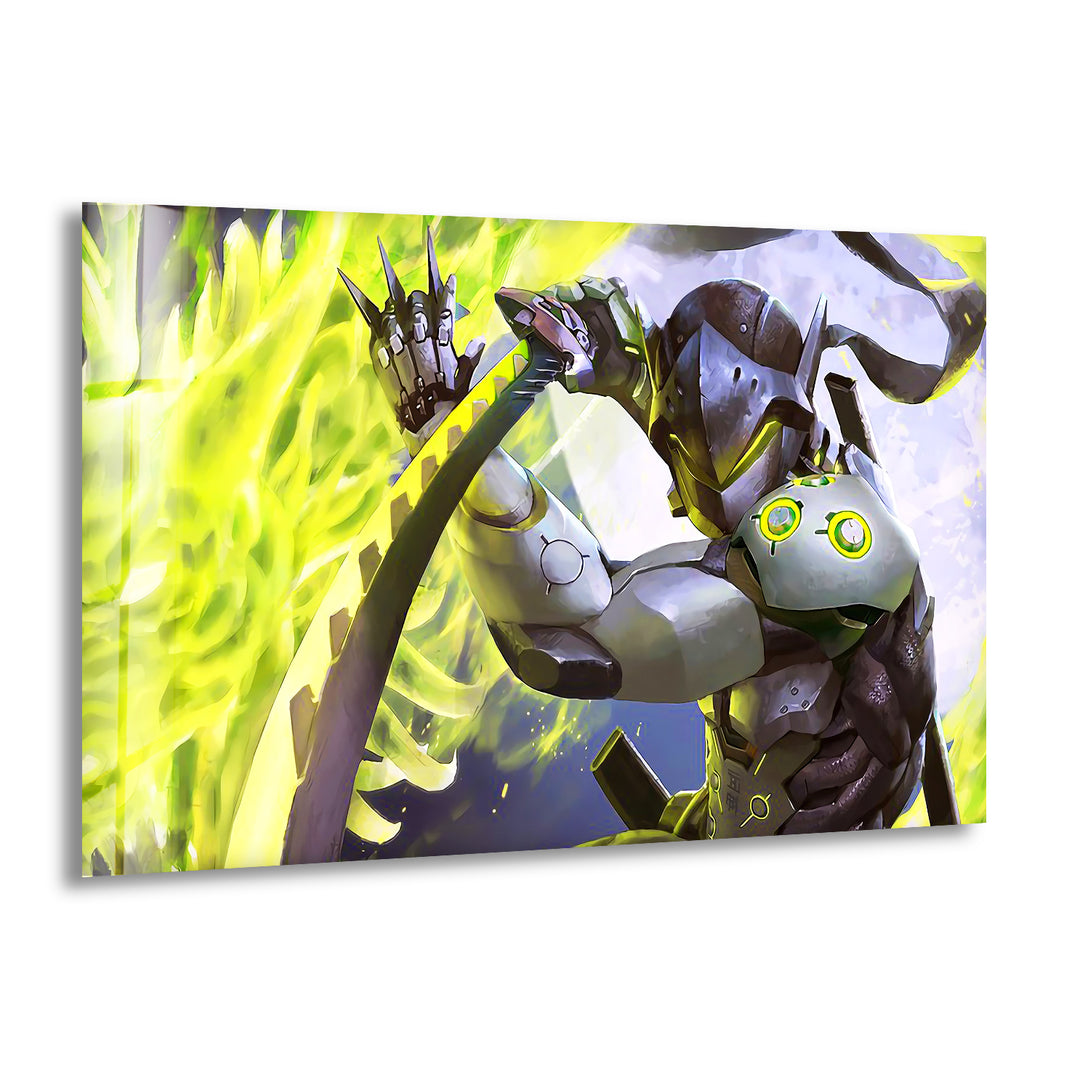 Genji Overwatch Glass Wall Art art glass wall art, glass wall art pictures
