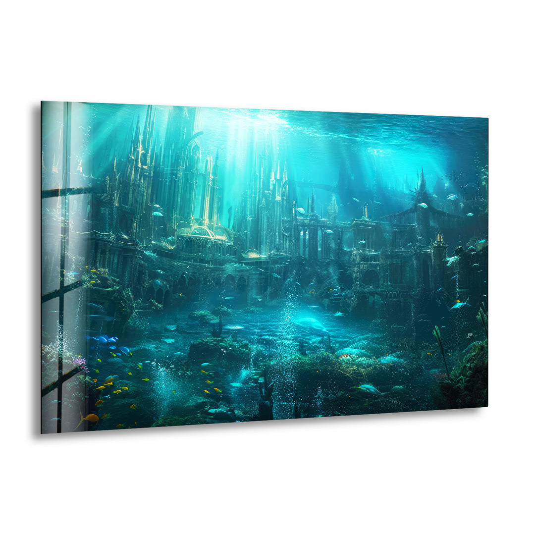 Deep Atlantis Glass Wall Art Glass Printing Wall Art, Print photos on glass
