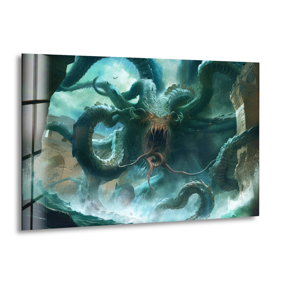 Cthulhu The Kraken Print Photographs on Glass 