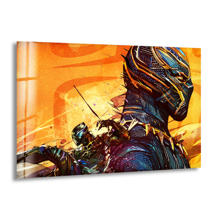 Marvel Black Panther Wall Art on Glass