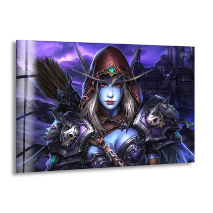 World of Warcraft Sylvanas Windrunner Glass Wall Art