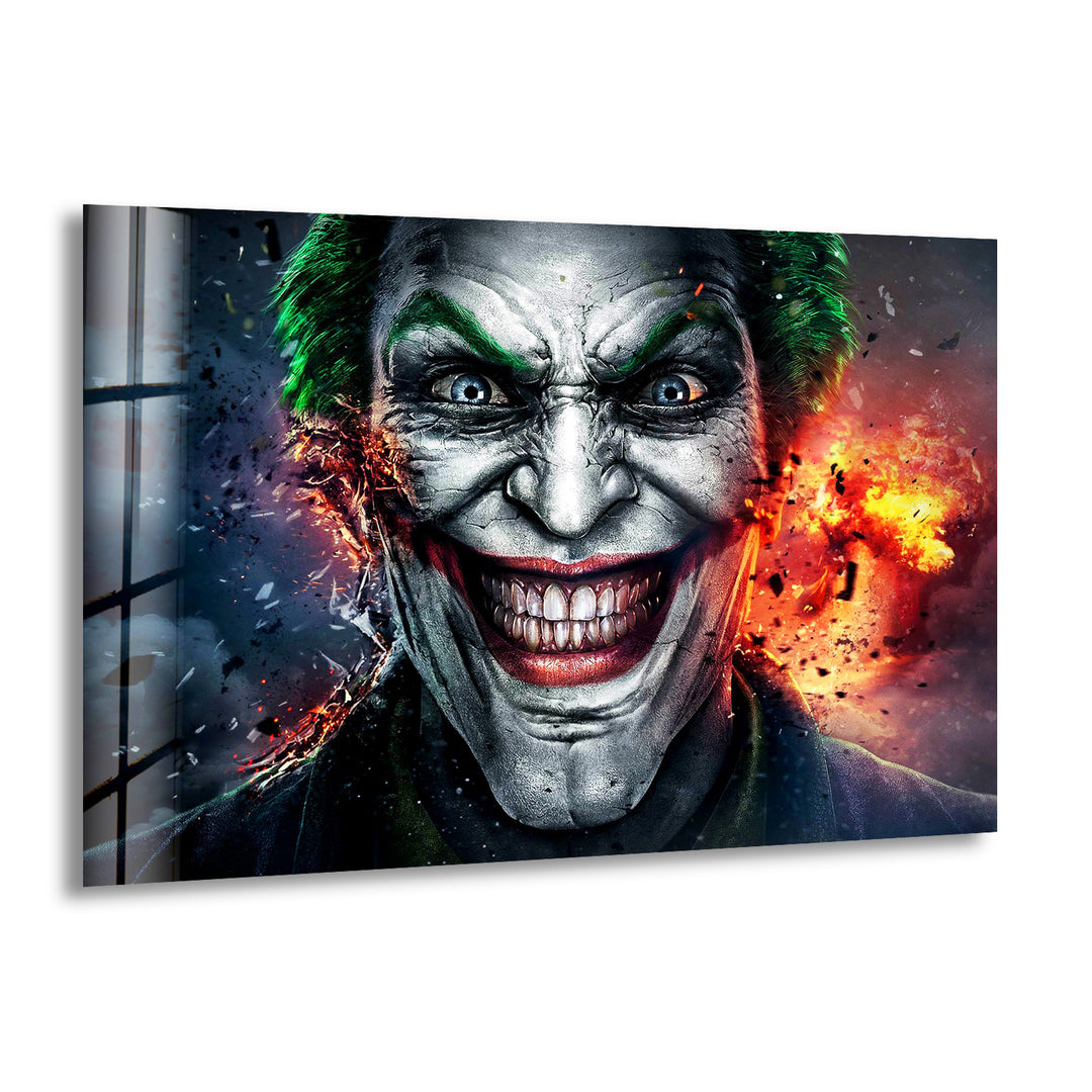 Joker Art Glass Wall Art print picture on glass, Tempered Glass Wall Art
