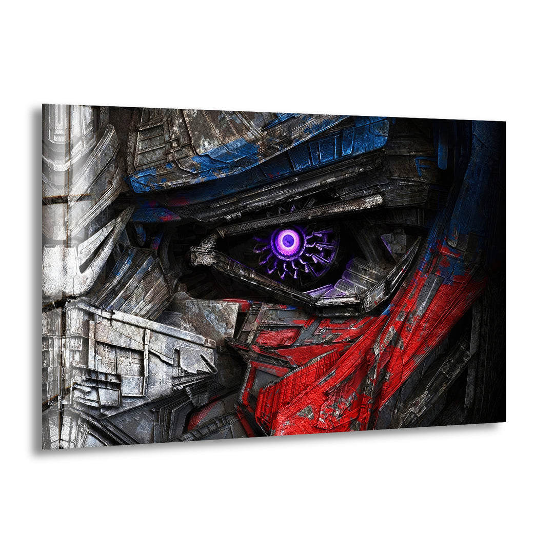 Optimus Prime Face Glass Photo Prints for Wall