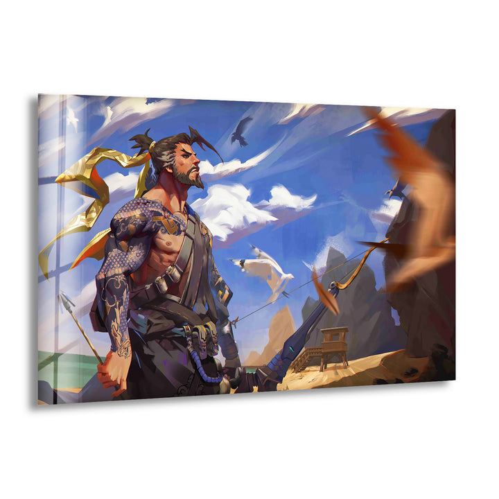 Hanzo Owerwatch Glass Print Wall Art Pieces