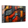 A rusty Copper Metal Door Glass Wall Art