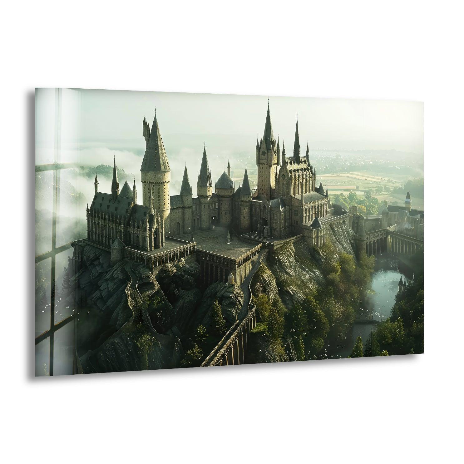 The Magic of Hogwarts Glass Wall Art, print picture on glass, Tempered Glass Wall Art