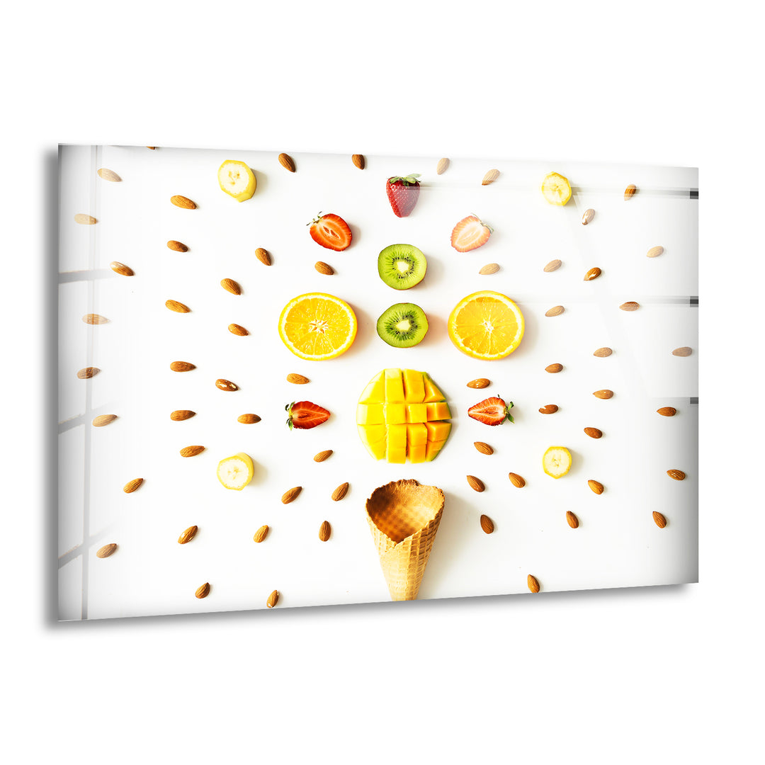 Colorful Fruits Glass Wall Art, print picture on glass, Tempered Glass Wall Art