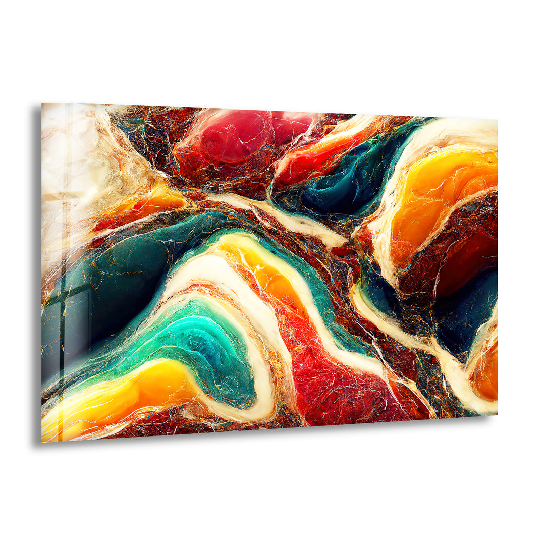 Beautiful Abstract Wall Art on Glass