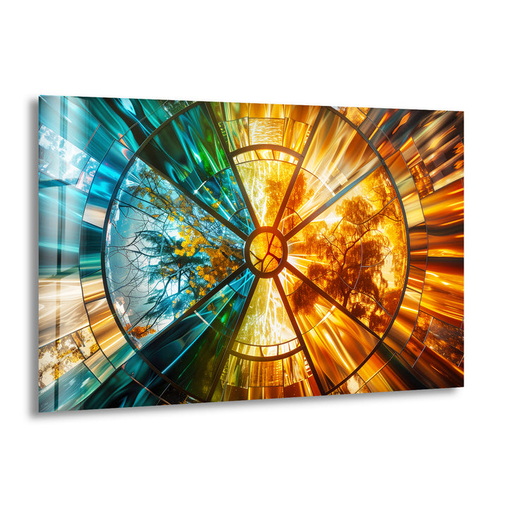 Stunning Abstract Art Printed on Glass