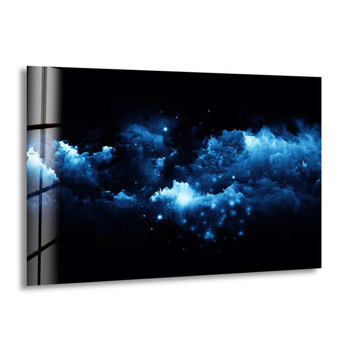 Blue Clouds Glass Wall Art glass image printing, glass prints from photos