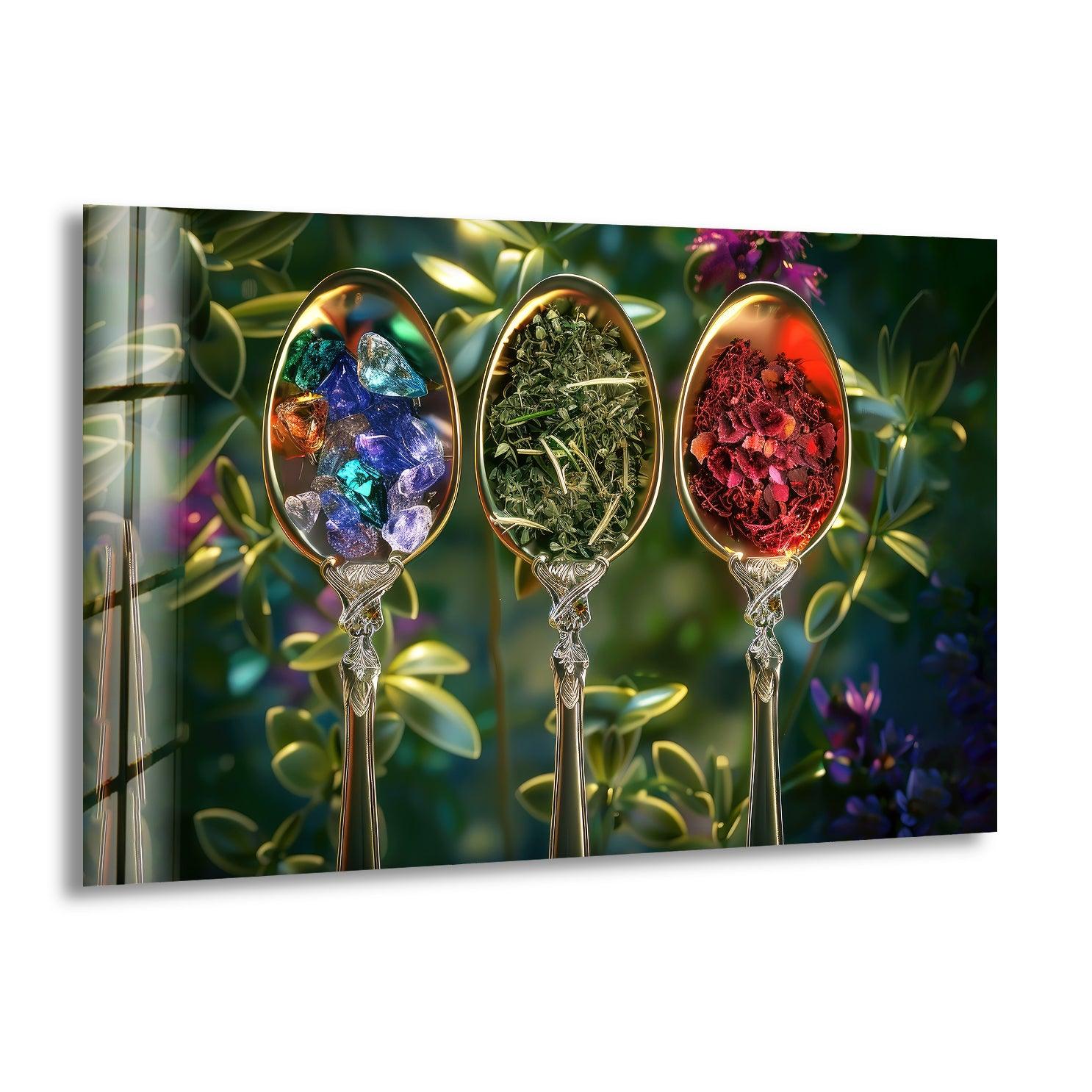 Colorful Spice Glass Wall Art, print picture on glass,Tempered Glass Wall Art