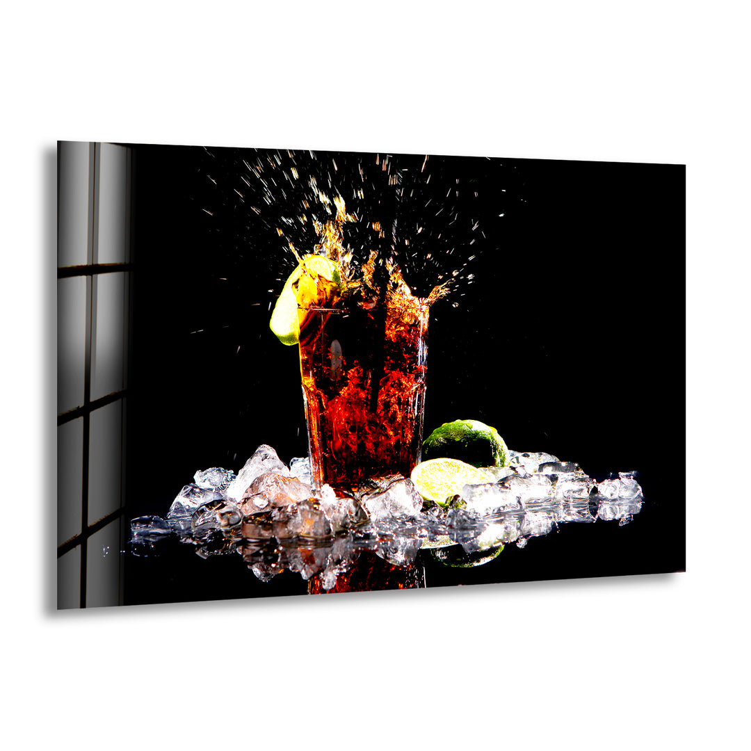 Drink Kitchen Glass Wall Art, print on glass, glass printed photos