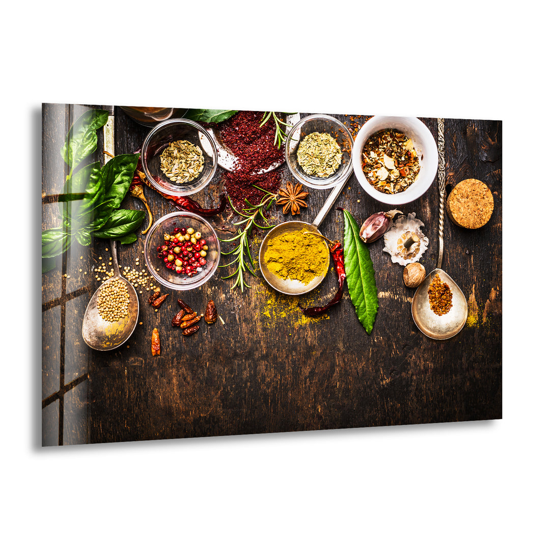 Special Spice Mix Glass Wall Art, print on glass, glass printed photos