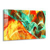 Shiny Orange Abstract Glass Wall Art, glass picture prints, print on glass