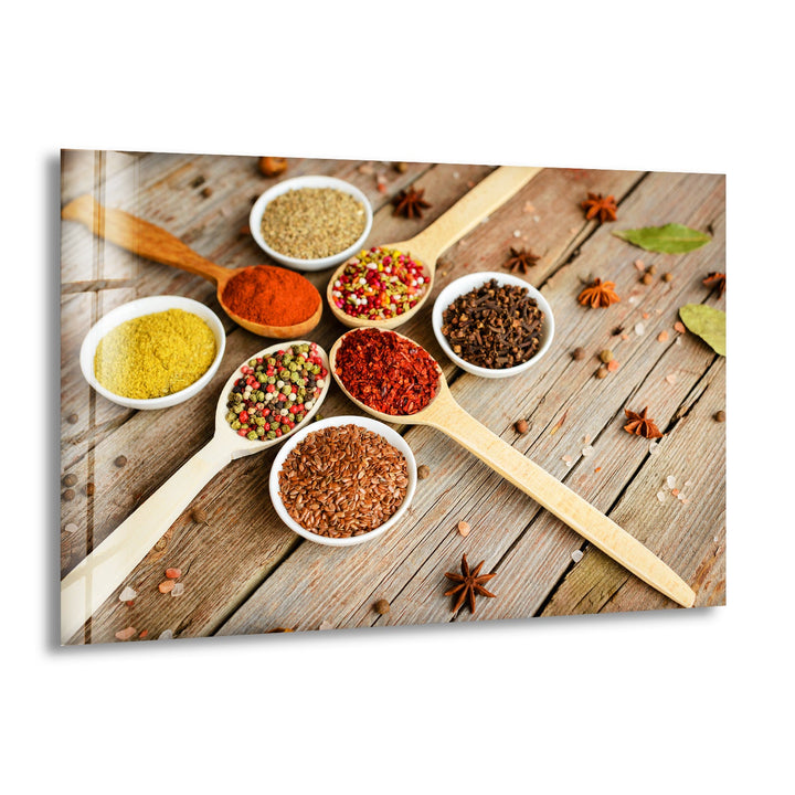 Natural Spice Mix Glass Wall Art, print on glass, glass printed photos