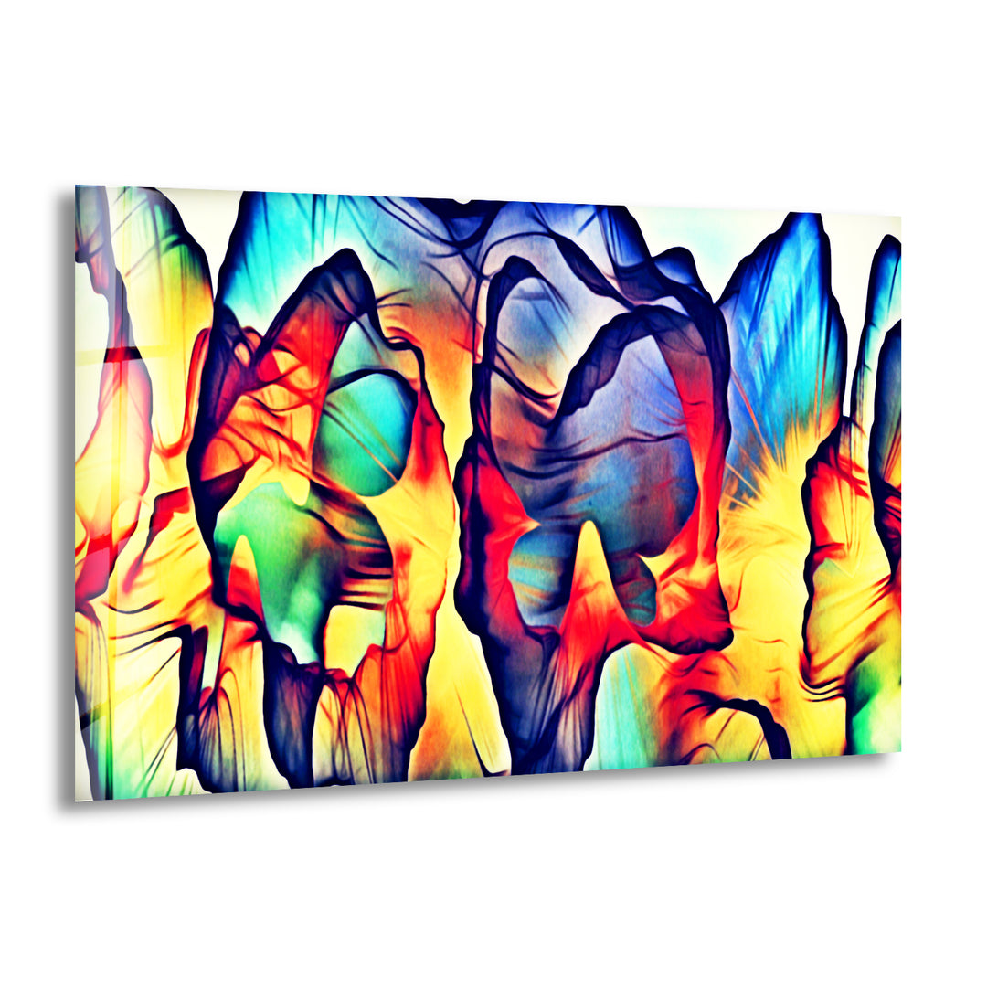 Colorful Abstract Vivid Glass Wall Art print picture on glass, Tempered Glass Wall Art
