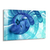 Abstract Blue Circles Glass Wall Art, glass wall decor, Tempered Glass Wall Art