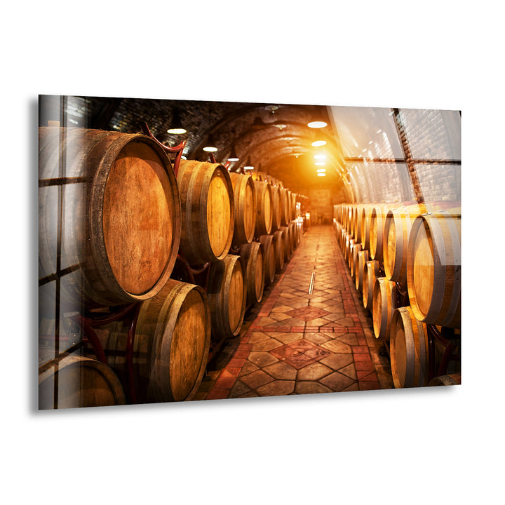 Wine Cellar Glass Wall Art, print on glass, glass printed photos