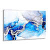 Blue Silver Tempered Glass Wall Art