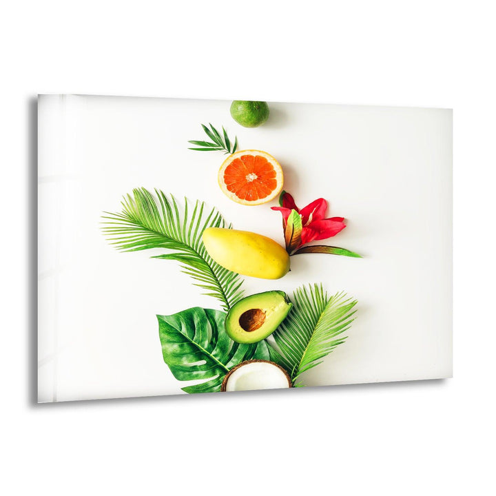 Fruits Kitchen Glass Wall Art, print on glass, glass printed photos