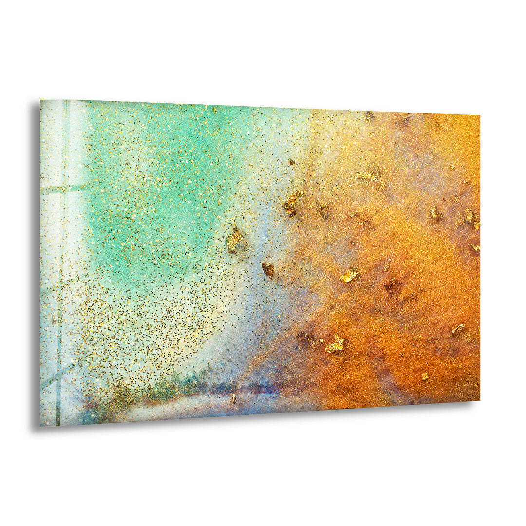 Alcohol Ink Pale Green Marble Glass Wall Art glass image printing, glass prints from photos