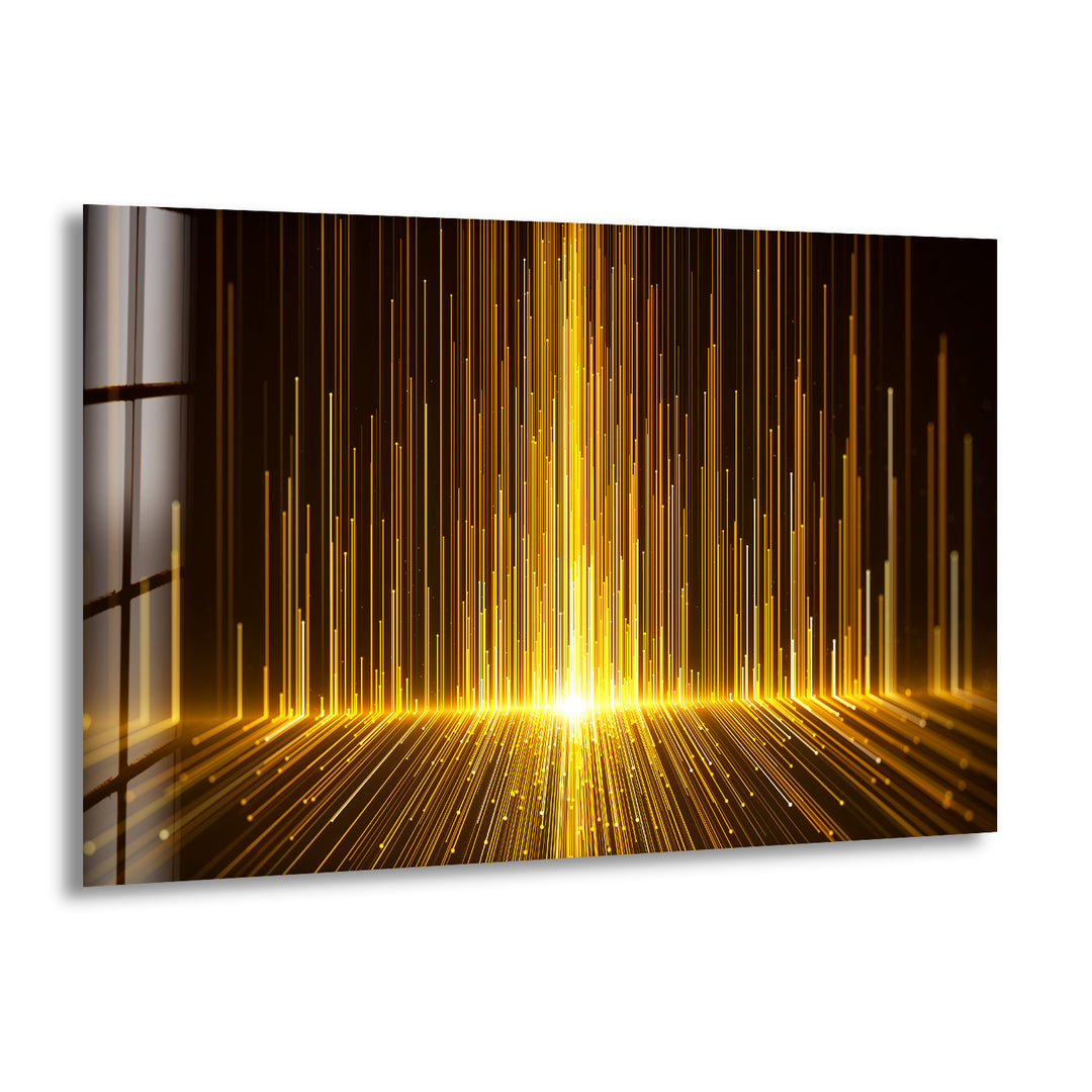 Gold Glitter Abstract Glass Wall Art, print picture on glass,Tempered Glass Wall Art