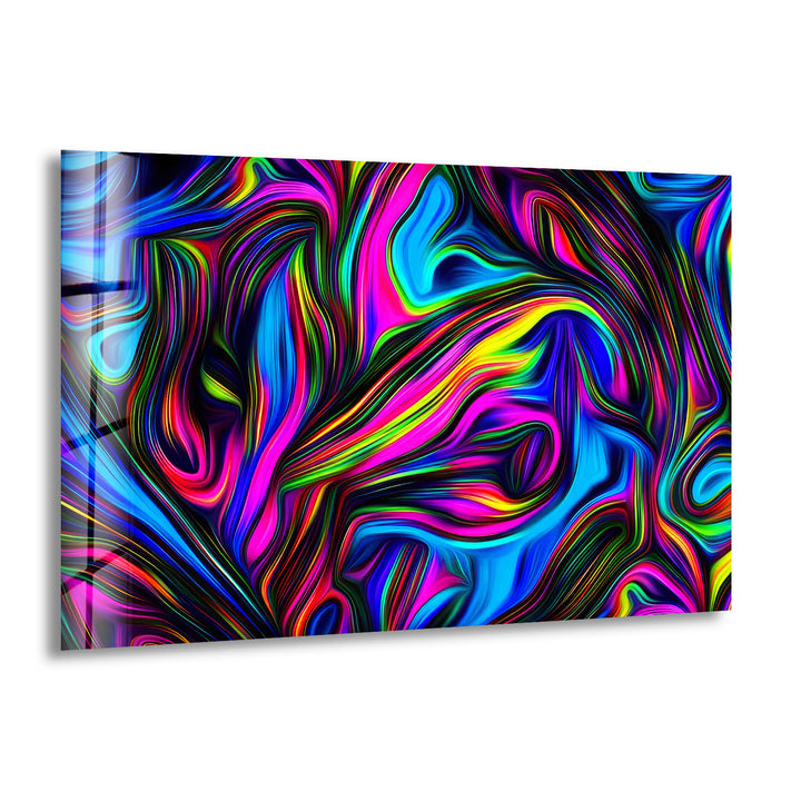 Abstract Glass Wall Art for Living Rooms