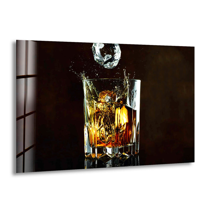 Iced Cocktail Glass Wall Art, print picture on glass, Tempered Glass Wall Art