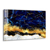 Alcohol Ink Blue Marble Tempered Glass Wall Art