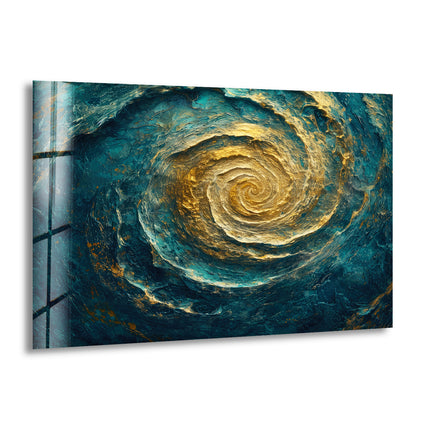 Abstract Sea Vortex Glass Wall Art print picture on glass, Tempered Glass Wall Art