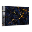 Dark Blue Marbled Glass Wall Art, Glass Printing Wall Art, Print photos on glass