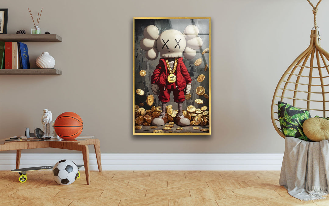 Rich Kaws Glass Wall Art photo print on glass, prints on glass wall art
