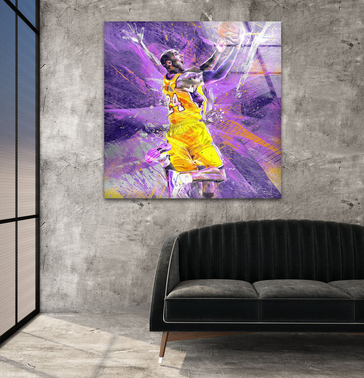 Kobe Bryant Tempered Glass Wall Art - MyPhotoStation