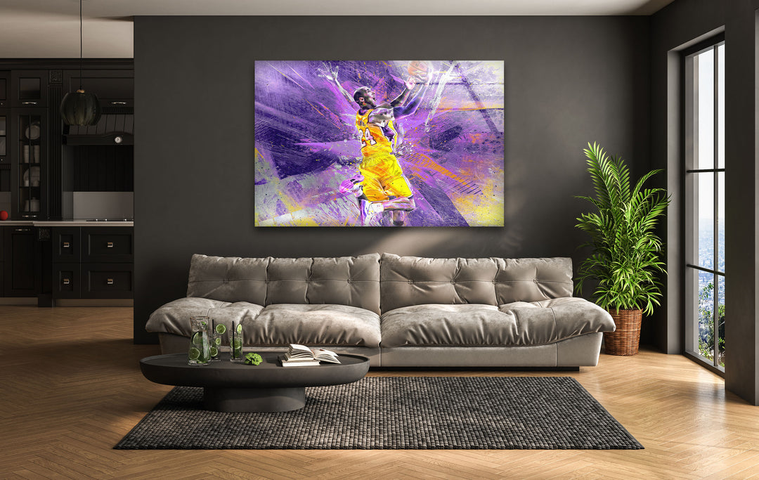 Kobe Bryant Tempered Glass Wall Art - MyPhotoStation