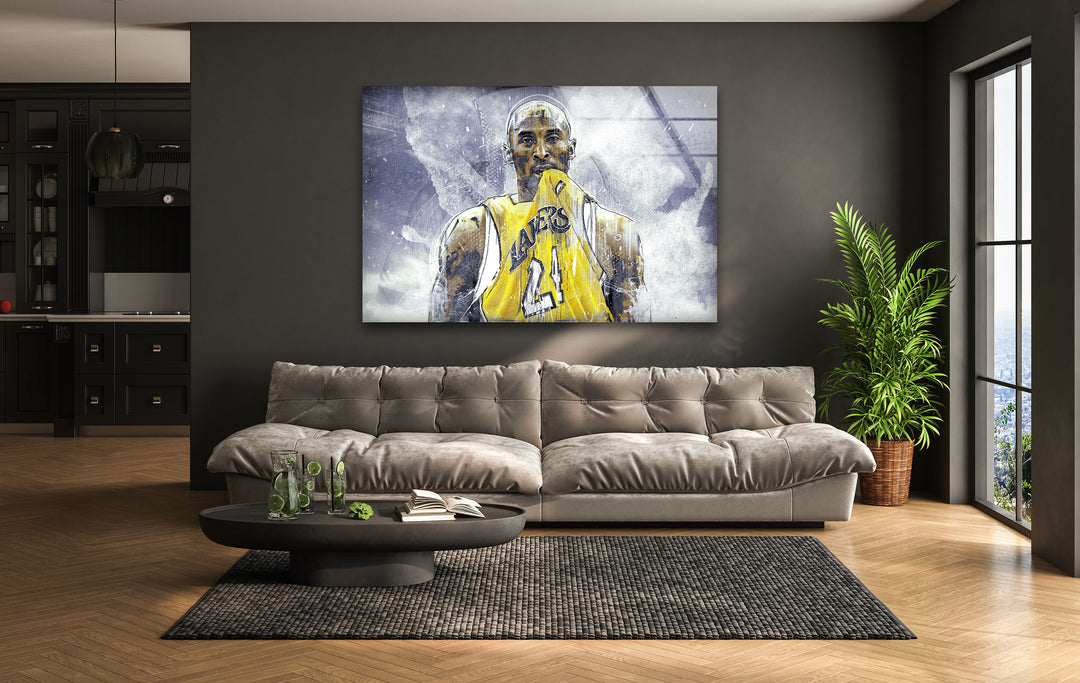 Kobe Bryant Stunning Glass Wall Art for Home Decor