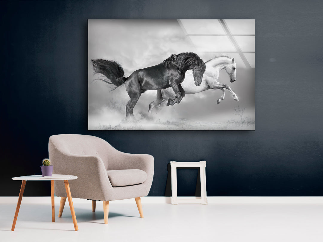 Wild Horses Running Glass Wall Art Glass Printing Wall Art, Print photos on glass